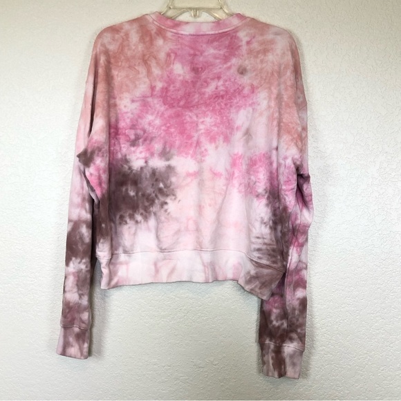 Soul by Soulcycle Lounge Tie Dye Sweatshirt Pink Brown size Medium - Picture 6 of 9